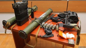 Weapons seized by Karabakh's Defense Army from Azerbaijani forces on 31 July