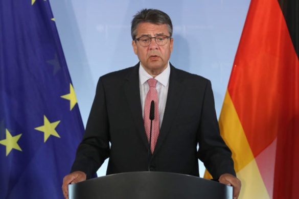 BERLIN, GERMANY - JULY 20:  German Foreign Minister Sigmar Gabriel speaks to the media following the arrest in Turkey of yet another German citizen on charges of supporting terrorism on July 20, 2017 in Berlin, Germany. Turkish police arrested German human rights activist Peter Steudtner along with others working for Amnesty International on July 5. There are now nine German citizens in custody in Turkey on similar charges. Gabriel announced the crages against the nine are unfounded and that the German government is undertaking fundamental changes regarding aspects of its foreign policy towards Turkey as a consequence.  (Photo by Sean Gallup/Getty Images)