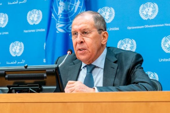 NEW YORK, UNITED STATES - 2021/09/25: Press conference by Minister for Foreign Affairs of the Russian Federation Sergey Lavrov at UN Headquarters during United Nations High week. (Photo by Lev Radin/Pacific Press/LightRocket via Getty Images)