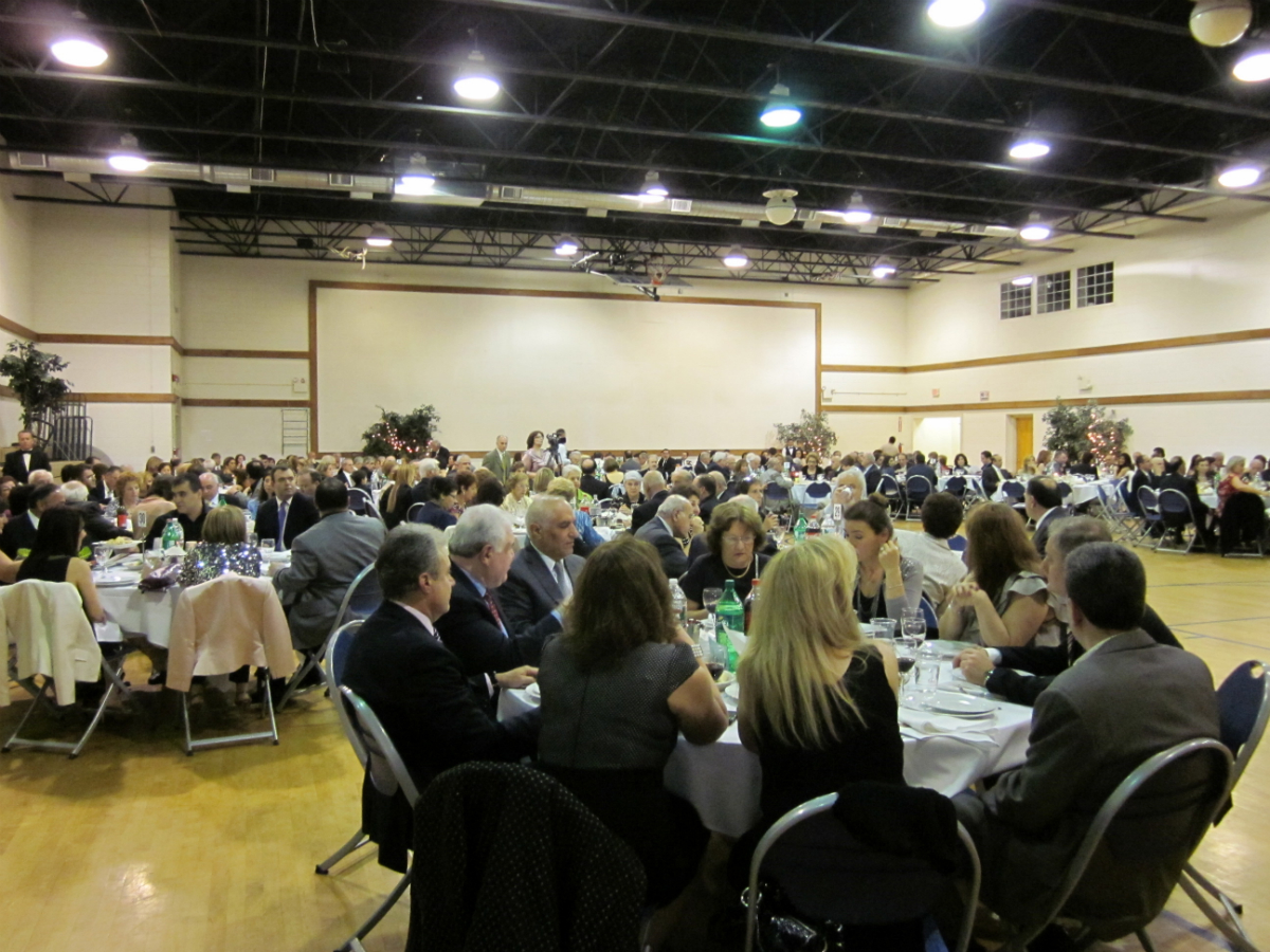 Guests gathered in the Hovnanian Armenian School Banquet Hall