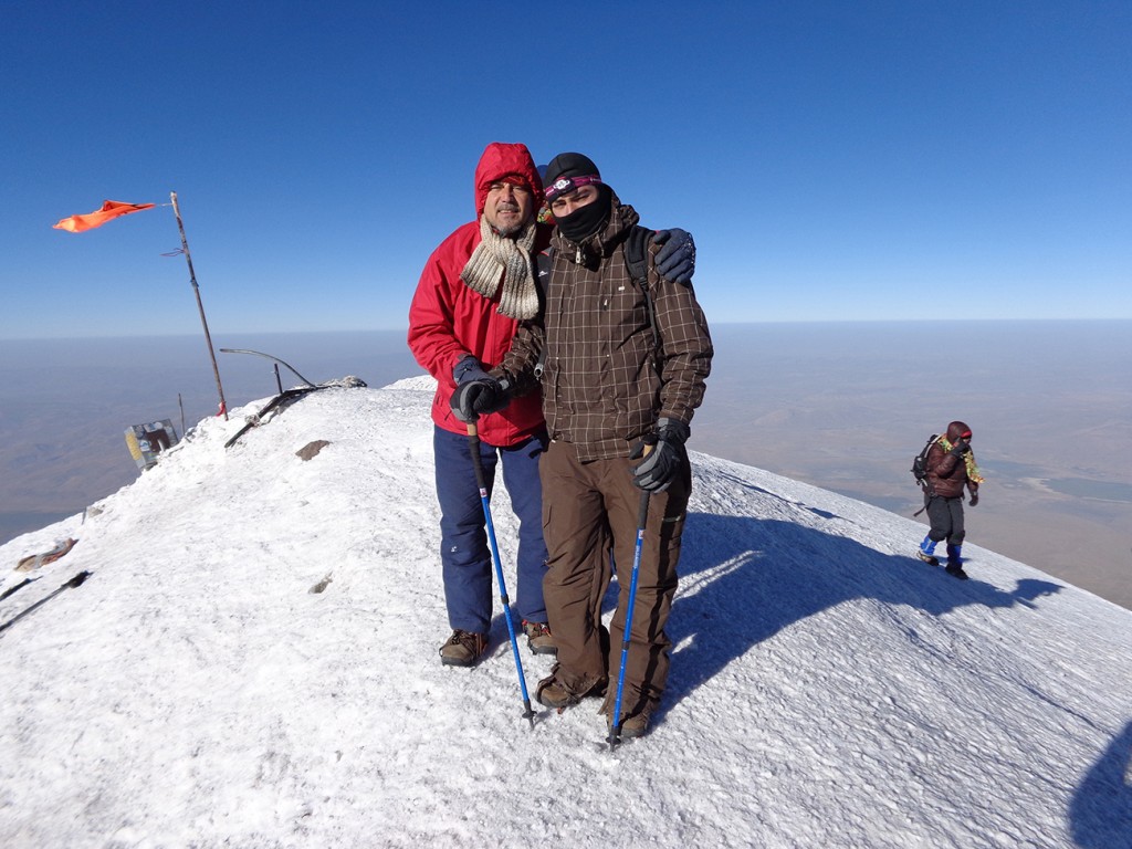 Harut and Razmik Der-Tavitian at Mount Ararat Summit 