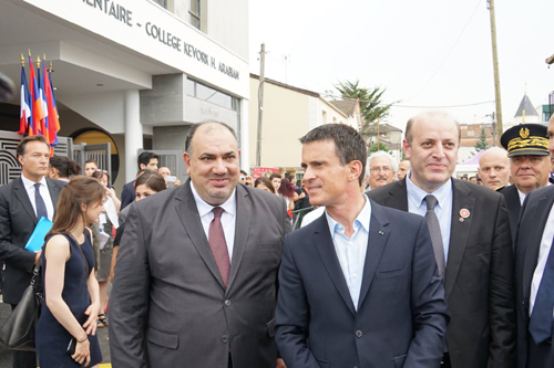 MP Sebuh Kalpakian, Prime Minister Manuel Valls and SDHP chairman Hagop Dikranian