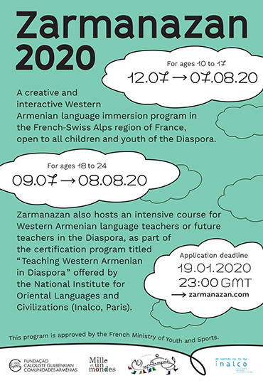 Applications for 2023 Zarmanazan Western Armenian Language Program Now Open  –