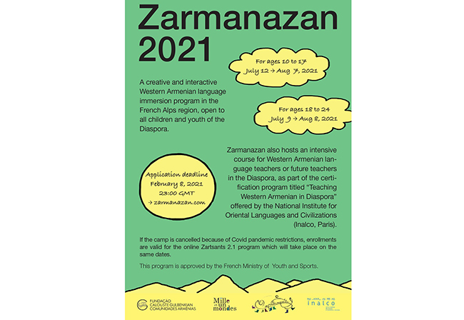 Applications for 2023 Zarmanazan Western Armenian Language Program Now Open  –