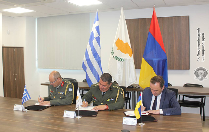 Armenia, Greece and Cyprus Sign Trilateral Military Cooperation Program • MassisPost