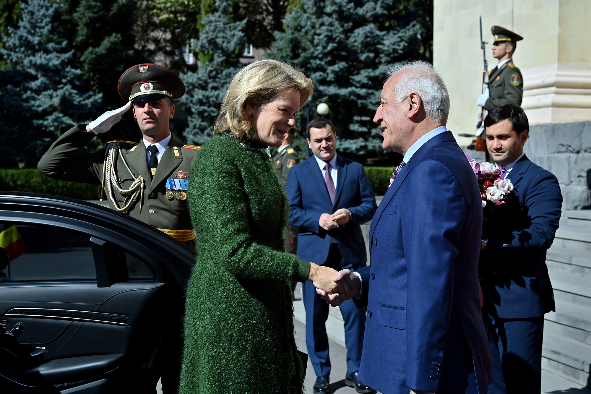 President of Armenia Welcomes Queen Mathilde of Belgium