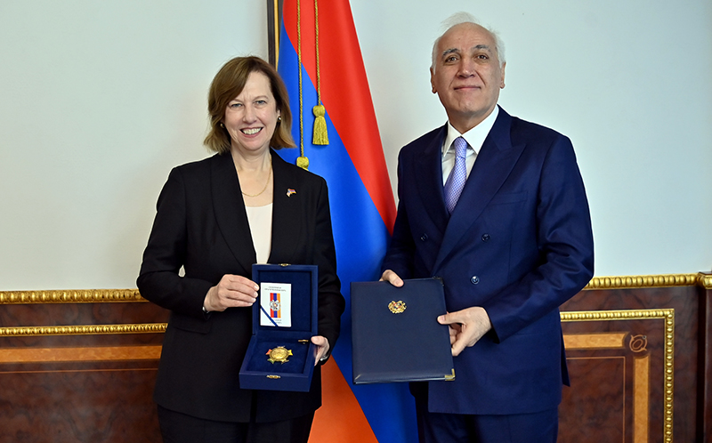 President Khachaturyan Awards Outgoing U.S. Ambassador with Order of Friendship
