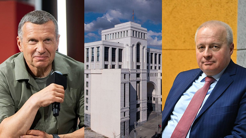 Armenia Delivers Protest Note to Russian Ambassador over Solovyov’s Anti-Armenian Statements